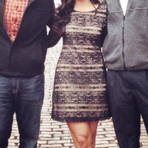 Black/beige lace dressy dress from Target